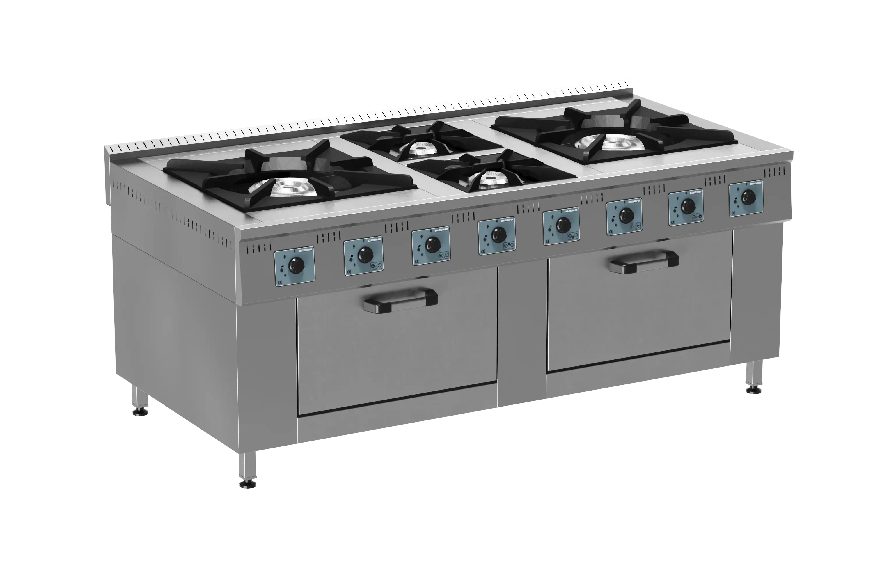 Kuzine 2(Çift Yanış)+2 Brulörlü Gazlı LPG (Gas Cooker 2+2 Burners With Oven LPG)