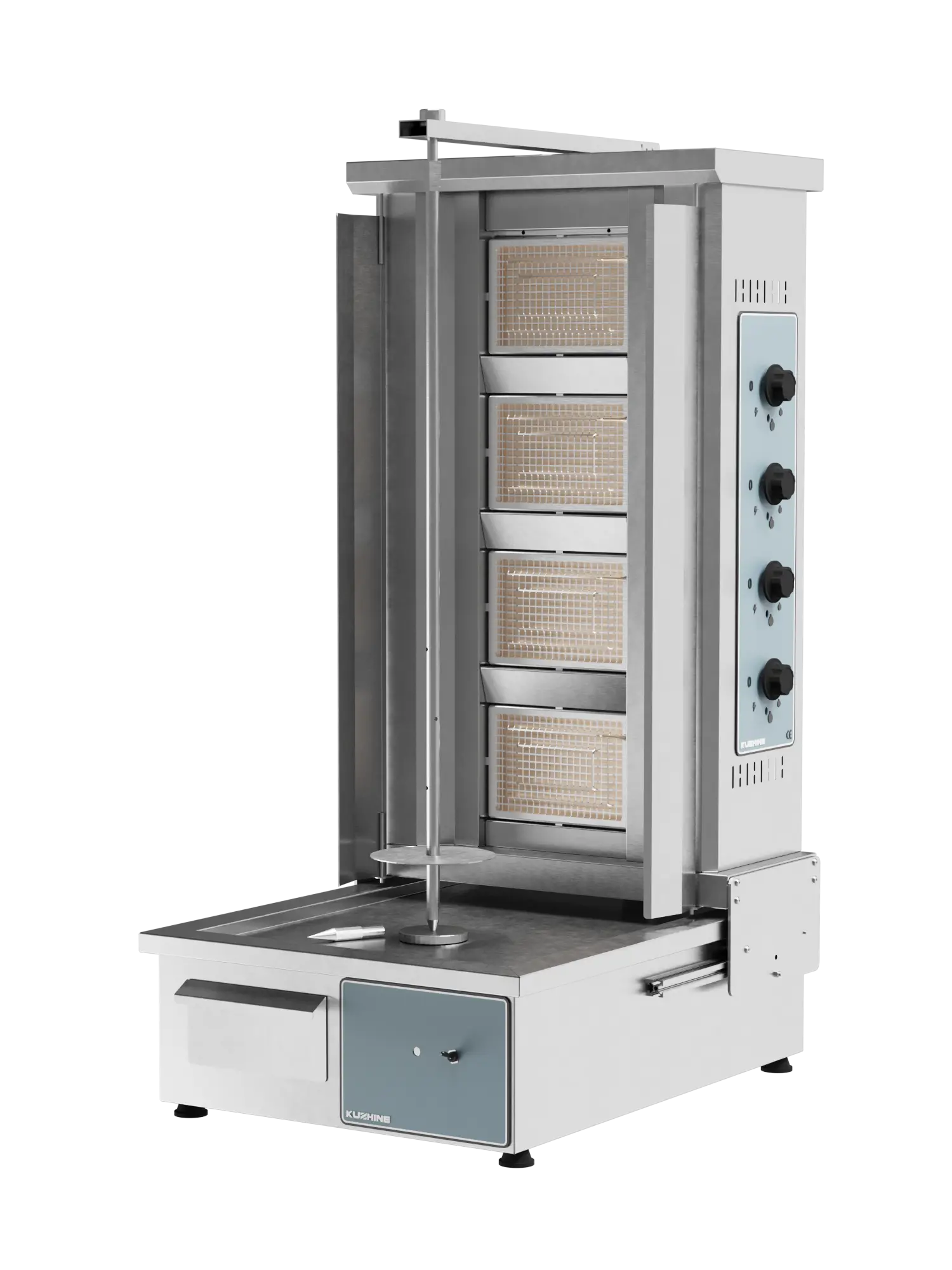 Döner Ocağı Alttan Motorlu Gazlı LPG 4 Radyan (Gas Shawarma Machine Motor On Bottom LPG) 4 Radyan