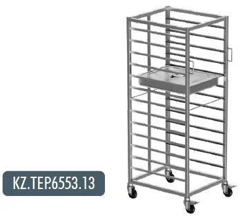 GN 2/1 Küvet Taşıma Arabası 13 Adet Kapasiteli (GN 2/1 Trolley) 13