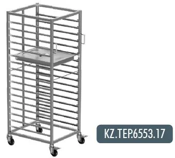 GN 2/1 Küvet Taşıma Arabası 17 Adet Kapasiteli (GN 2/1 Trolley) 17